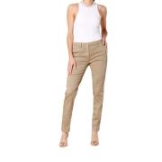 Slim Women's Chino Bukser i Stræk Satin