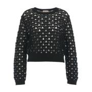 Sort Hæklet Sweater AW24