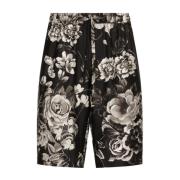 Blomstret Silke Shorts