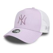 Lilla MLB Rhinestone Trucker Kasket