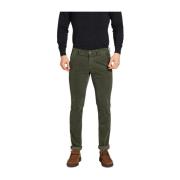 Velour Chino Bukser Slim Fit Grøn