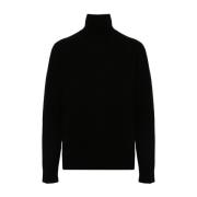 Sort Uld Rullekrave Sweater