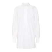 Draped Tunic Bluse Pure White