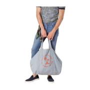 Orange Print Bomuld Unisex Taske