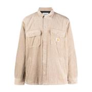 Mandel Beige Logo Patch Jakke