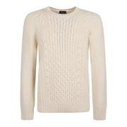 Cable-Knit Rund Hals Pullover