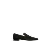 Loafer i sort velourskind