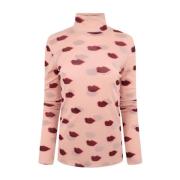 Pink Lips Print Top