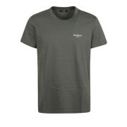 Velour Bogstaver Crew Neck T-Shirt