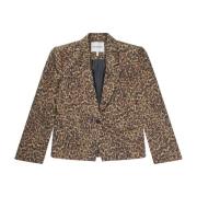 Stilfuld Blazer med All-Over Print