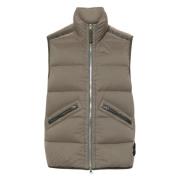 Brun Puffer Vest Frakke