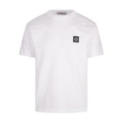 Hvid Bomuld Jersey Slim Fit T-shirt