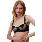 Hjerte Mesh Underwired Bra Sort