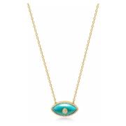 Womens Turquoise Evil Eye Necklace