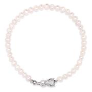 Womens Pearl Choker with Silver Panther Head