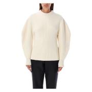 Ballonærme Strik Chalk Sweater