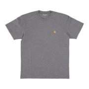 Mørk Grå Heather/Guld Crew Neck T-shirt