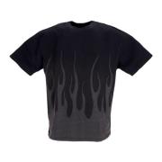 Flames Tee Sort Herre T-Shirt