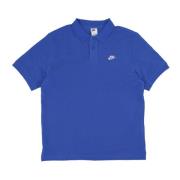 Essential Pique Polo Shirt Game Royal/Hvid