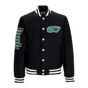 Varsity Jakke Sort Quiltet Foring