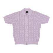 Monogram Jacquard Zip Polo Sweater