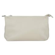 Kvinders Creme Beige Læder Crossbody Taske ER00115562