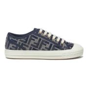 Blå Denim Sneakers FF Jacquard