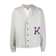 Varsity Cardigan Grå Herre