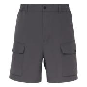 Cargo Style Grå Shorts med Store Lommer