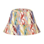 Multifarvet Bucket Hat med Sommerprint