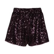 Lurex Detaljer Elastisk Talje Shorts