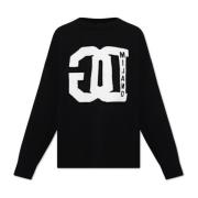 Sweater med broderet logo