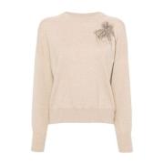 Beige Sweatshirt AW24 Kvinders Mode