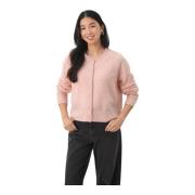 Strik Cardigan Sølv Pink