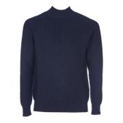 Blå Mock Neck Sweater AW24