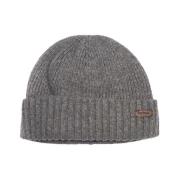 Ensfarvet uld og fleece hat