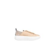 Sporty Camel Sneakers med Strass