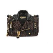 Jacquard Biker Taske i Brun