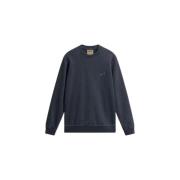 Blå Crewneck Sweater Melton Stil