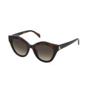 Rød Havana Solbriller Brune Gradient Linse