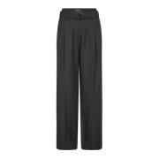 Elegant Wide Leg Trousers with Belt