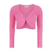 Butterfly Design Pink Sweater