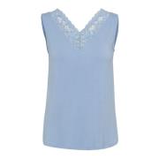 Feminin V-hals Blonde Top Regn Vasket