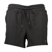 Sporty Sorte Dame Shorts med Elastisk Talje