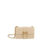 Beige Skuldertaske med Love Birds