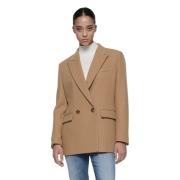 Oversized Wool Coat Blazer Jakke