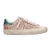 Starless Low Sequined Læder Sneakers