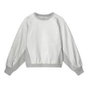 Coated Sweat Loose Fit Sweater Grå