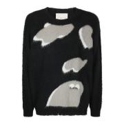 Mohair Blend Sweater med Bred Krave