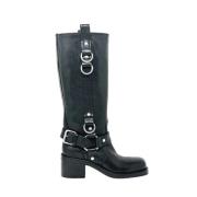 Scorpio Biker Boot med Sølvringe